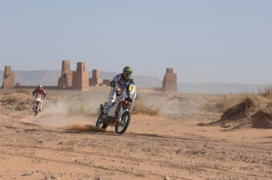 Merzouga Rally 2014 Johnny Aubert on top of the second stage