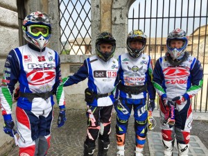 Team Italia Enduro. Da sx: Andrea Verona, Claudio Spanu, Gianluca Caroli e Giovanni Bonazzi