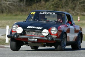 10aClub Italia Cup Balocco 20-11-2004 nella foto : Lapo Elkann e Roberto  Zuccato a bordo della 124 Spider 1600 vincitrice nel 1972 del campionato europeo rally  guidata da Pinto/Macaluso